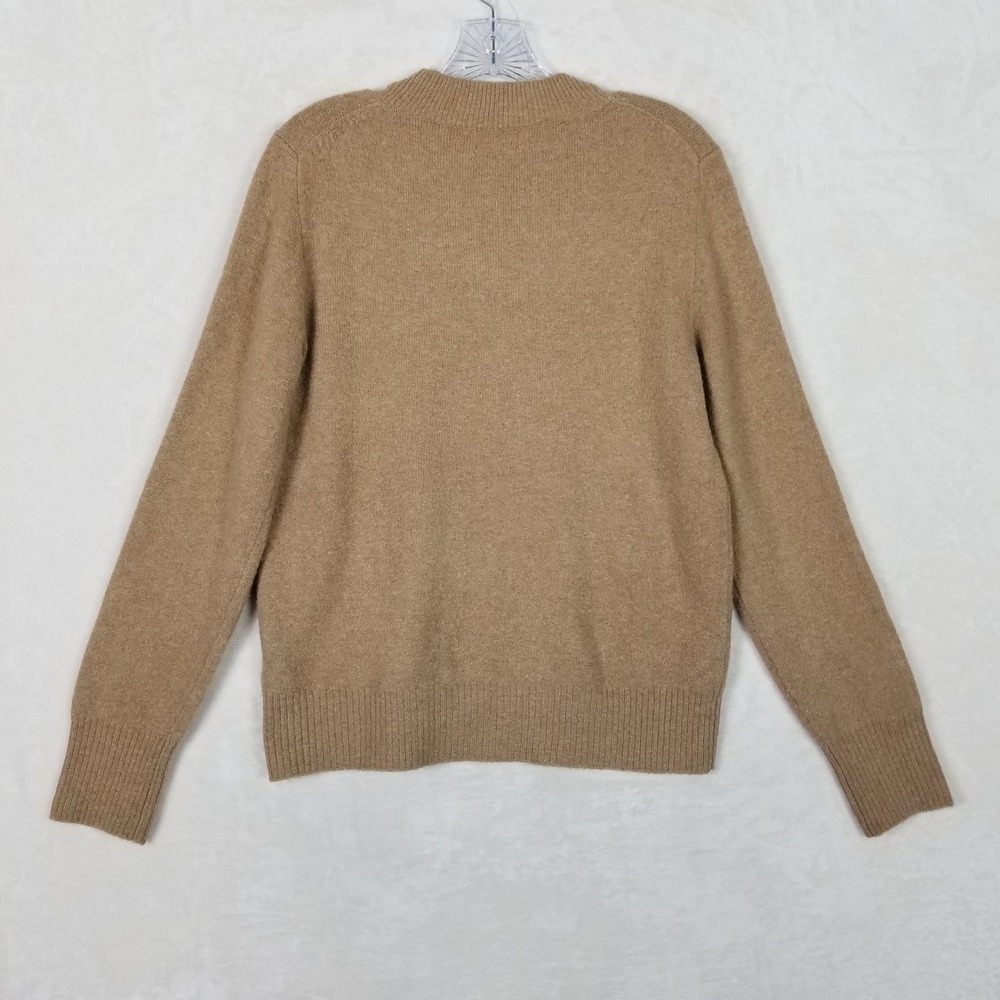 J.Crew Sweater Women Small Camel Tan Extra Soft Wool Blend Crewneck Pullover - Picture 2 of 7